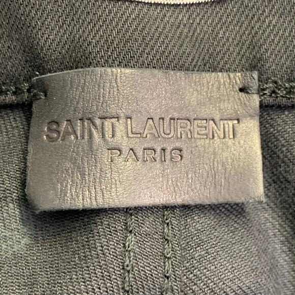 SAINT LAURENT 2020 Size 31 Black Denim Tapered Five Pockets Jeans - Picture 4 of 7